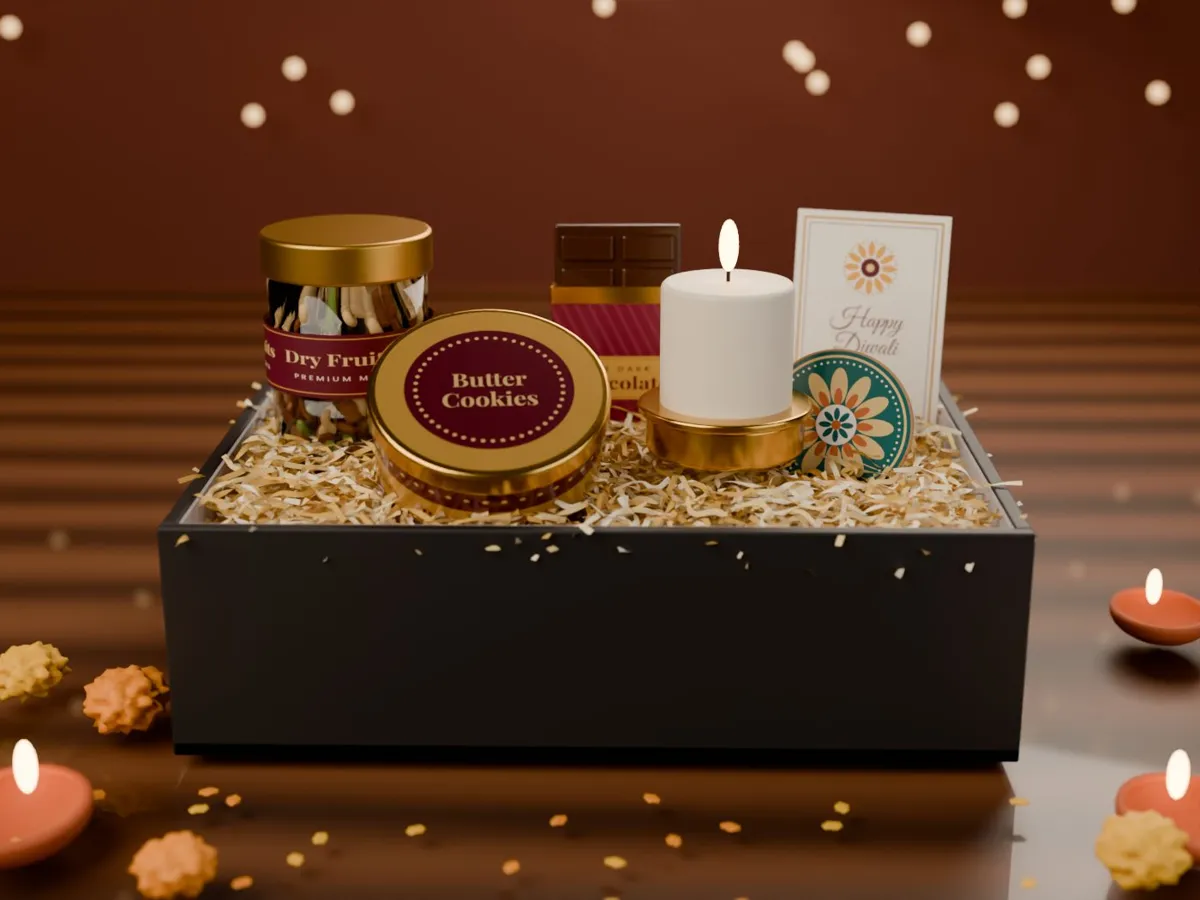 Jyoti premium Diwali box in a black gift box
